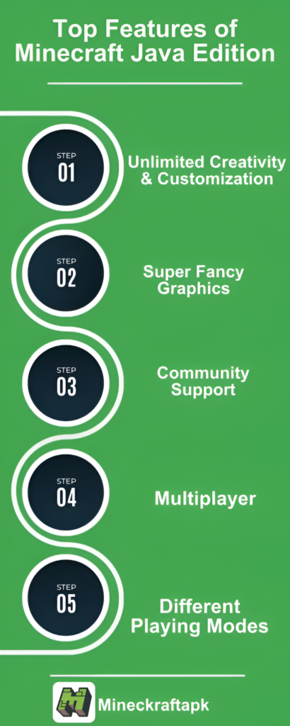 Características clave de Minecraft Java Edition APK