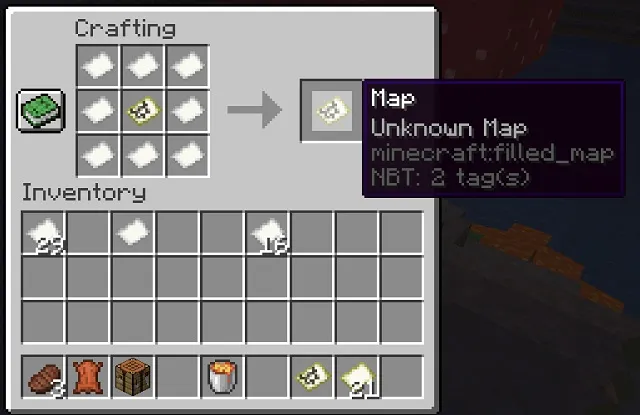 Cómo se crea un objeto de mapa en Minecraft