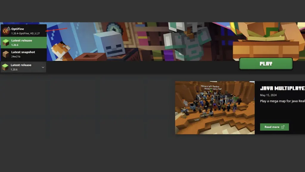 Configurar OptiFine en Minecraft