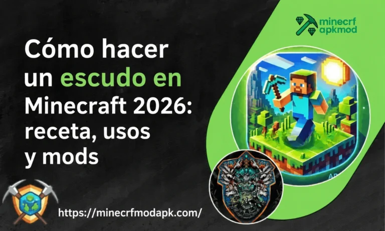 Cómo hacer un escudo en Minecraft 2026: receta, usos y mods